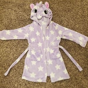Girl soft unicorn robe